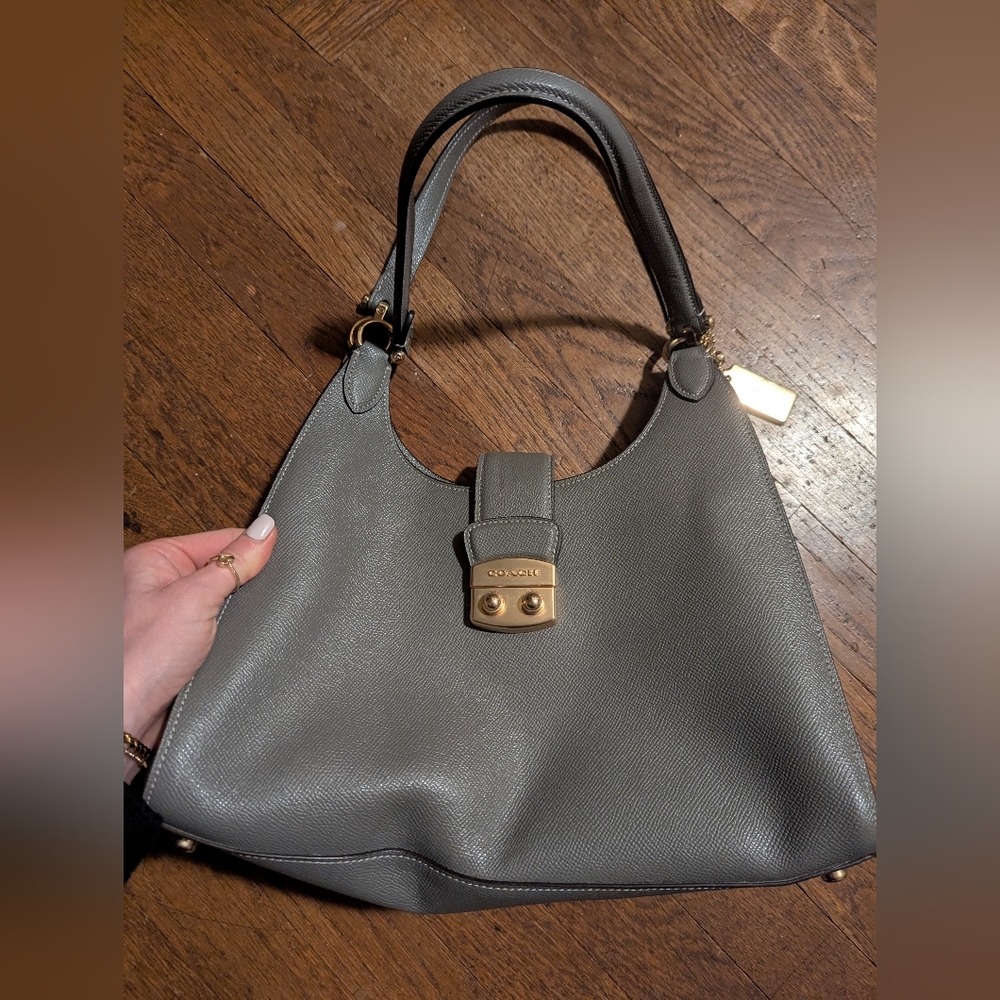 EUC Gold and granite coach shoulder bag